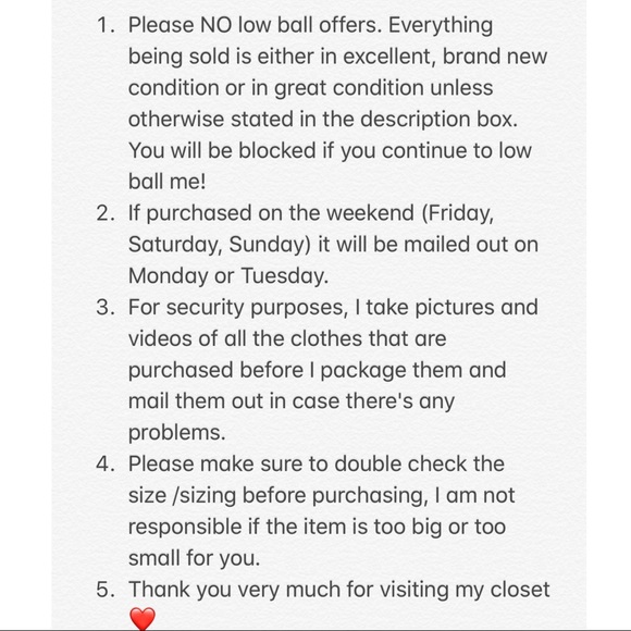 Closet Rules ❤ - Picture 2 of 2